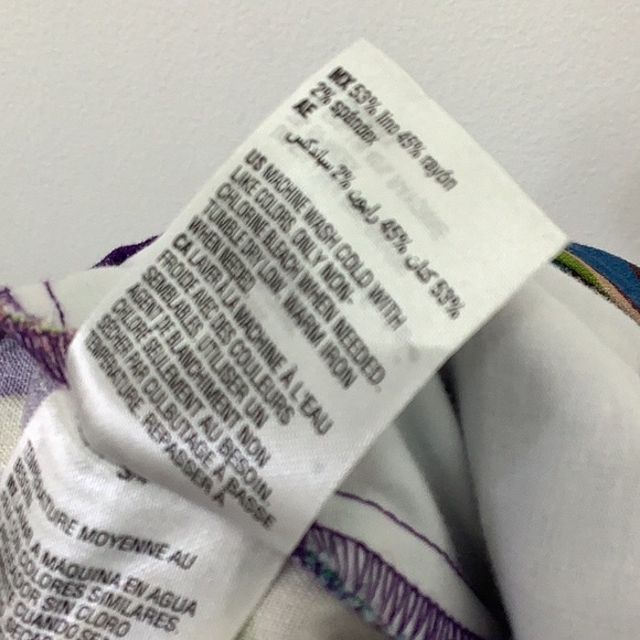 INC International Concepts Vibrant Wide-Leg Pants linen blend size 4 - Picture 11 of 11